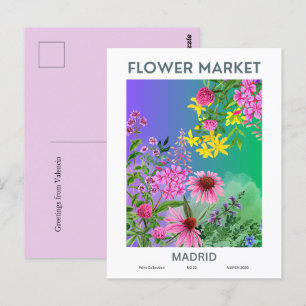 Postal Personalizado de las ciudades del mercado de las f