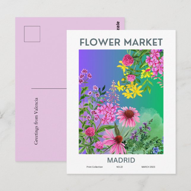 Postal Personalizado de las ciudades del mercado de las f (Anverso / Reverso)