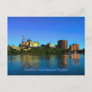 Postal Personalizado de línea aérea de Hartford Connectic