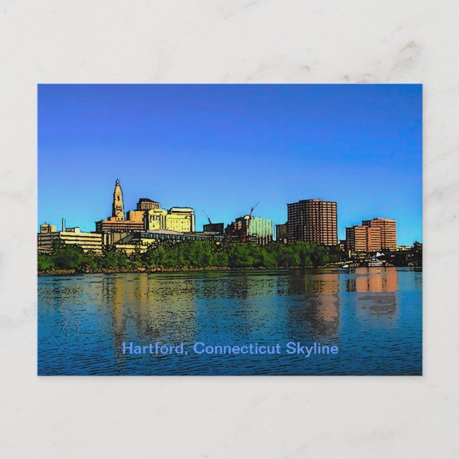 Postal Personalizado de línea aérea de Hartford Connectic (Anverso)