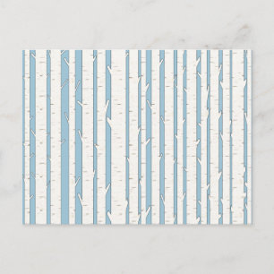 Postal Personalizado de los Árboles de Birch Blanc