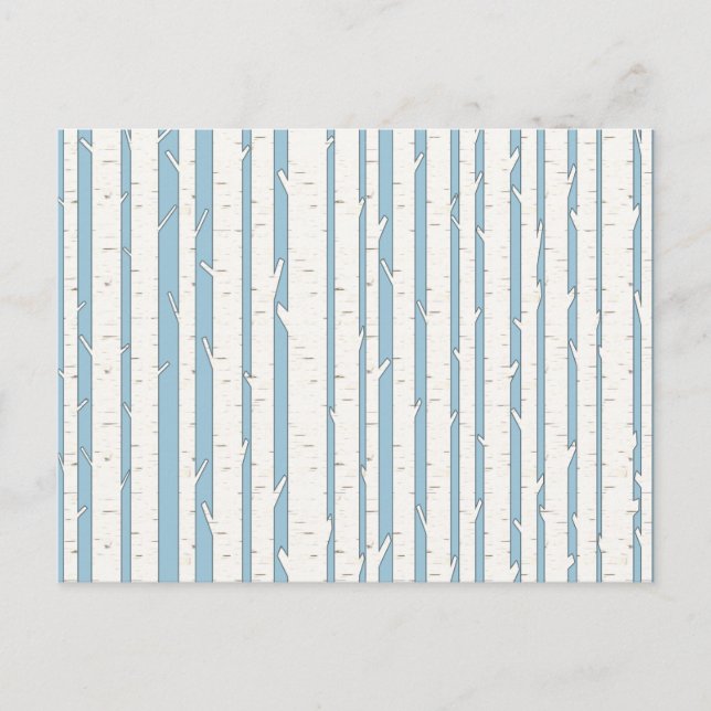 Postal Personalizado de los Árboles de Birch Blanc (Anverso)