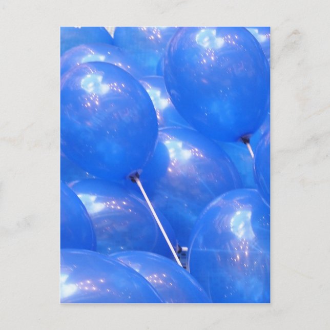Postal Personalizado de los globos azules (Anverso)