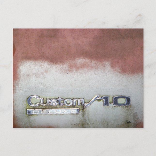 Postal personalizado de lujo rosa y blanco (Anverso)