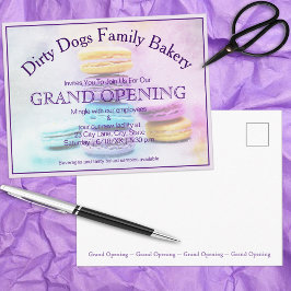 Postal Personalizado de Macarons colorido para un evento 