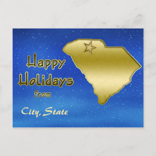 Postal Personalizado de Mapa del Cielo Azul Cósmico de Ca