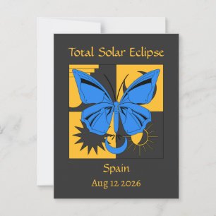 Postal Personalizado de mariposa de eclipse solar total