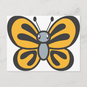 Postal Personalizado de mariposa naranja
