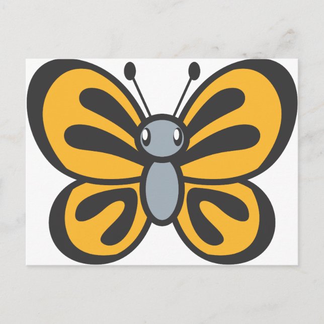Postal Personalizado de mariposa naranja (Anverso)