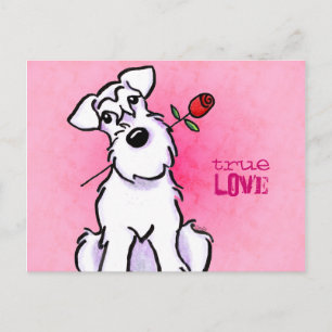 Postal Personalizado de mensajes de amor de Rosa Schnauze