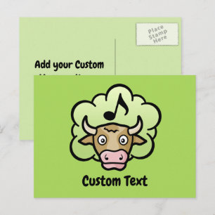 Postal Personalizado de metano de vaca