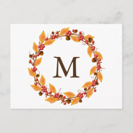 Postal Personalizado de monograma de la corteza do