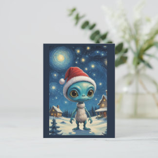 Postal Personalizado de Navidades de la noche del Alien C