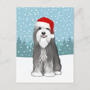 Postal Personalizado de Navidades de perro lindo de color