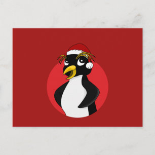 Postal Personalizado de Navidades de pingüino cretino
