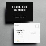 Postal Personalizado De Negocios Gracias Postcard<br><div class="desc">Diseño de logotipo personalizado que se puede personalizar con el logotipo,  texto,  foto y sitio web de su empresa.</div>
