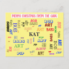 Postal Personalizado de nombre de familia personalizado d