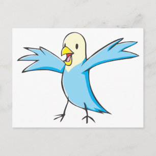 Postal Personalizado de pájaro de Budgerigar Parrot