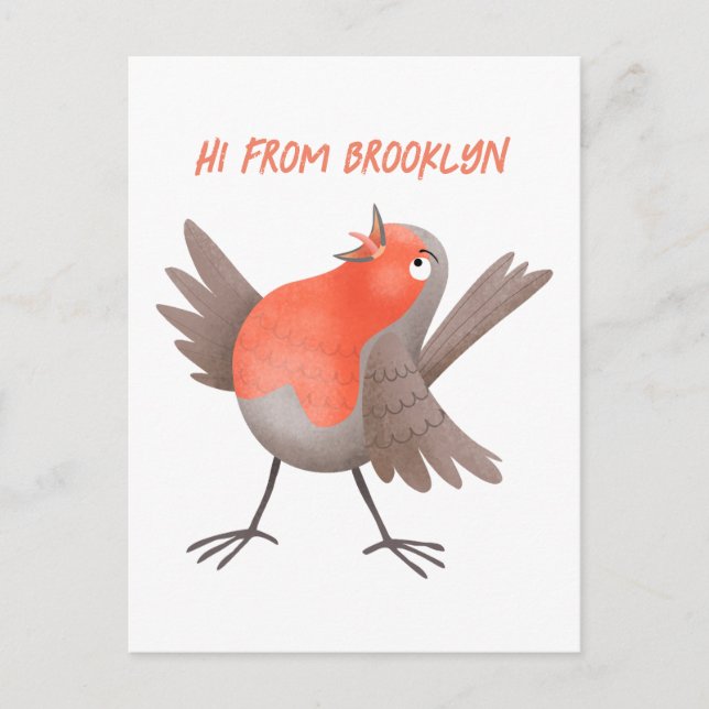 Postal Personalizado de pájaro de burro canto (Anverso)