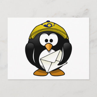 Postal Personalizado de pájaro de Postman Penguin