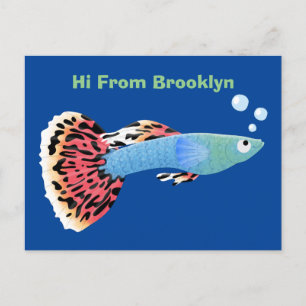 Postal Personalizado de peces tropicales adormilados