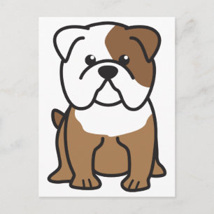 Postal Personalizado de perro bulldog