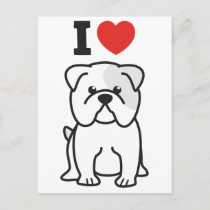 Postal Personalizado de perro bulldog