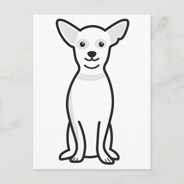 Postal Personalizado de perro de Chihuahua (Anverso)