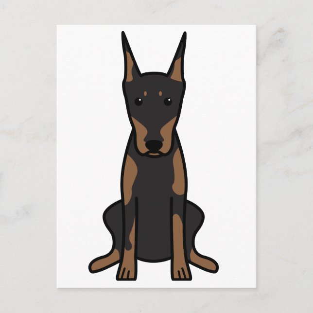 Postal Personalizado de perro de Doberman Pinscher (Anverso)