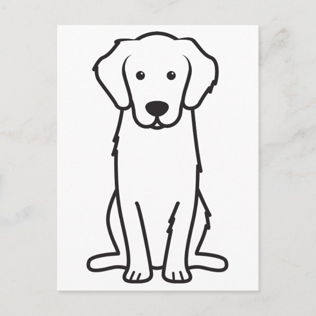 Postal Personalizado de perro de Golden Retriever (Anverso)