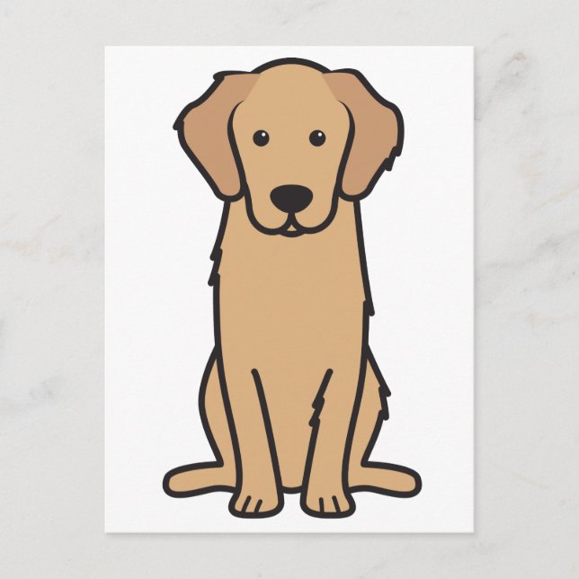 Postal Personalizado de perro de Golden Retriever (Anverso)