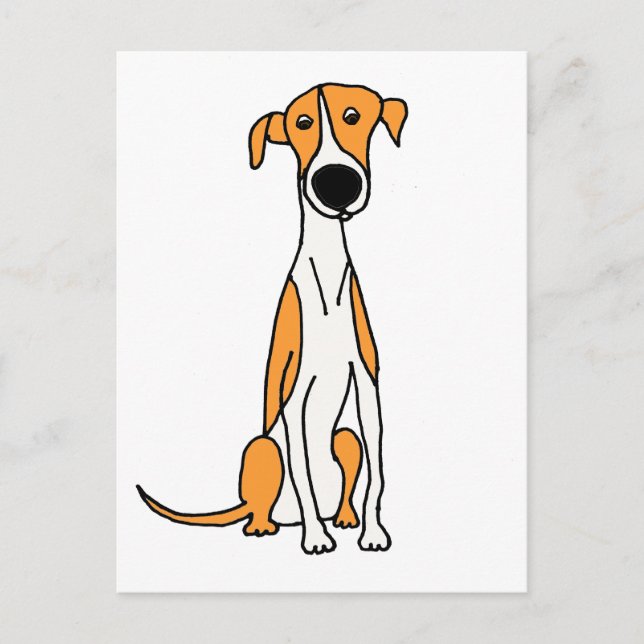 Postal Personalizado de perro de Greyhound Cute Original (Anverso)
