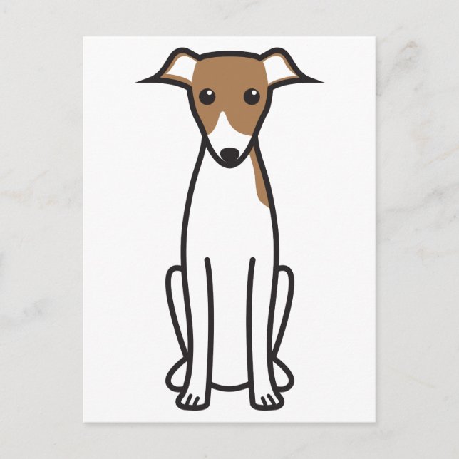 Postal Personalizado de perro de Greyhound de Italia (Anverso)
