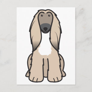 Postal Personalizado de Perro de Hound Afgano