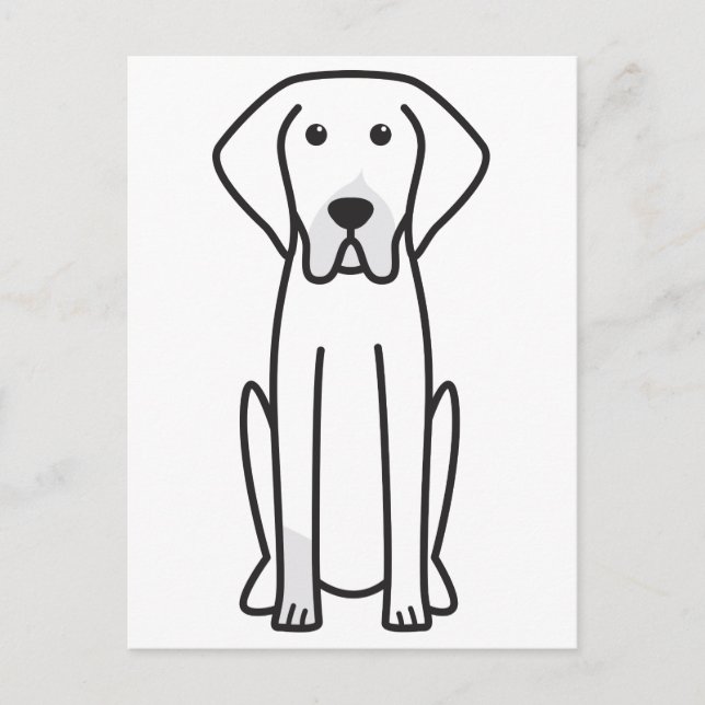Postal Personalizado de Perro de Hound blanco y negro en  (Anverso)