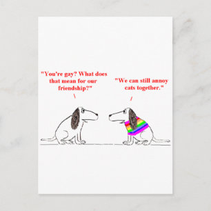 Postal Personalizado de perro gay 45