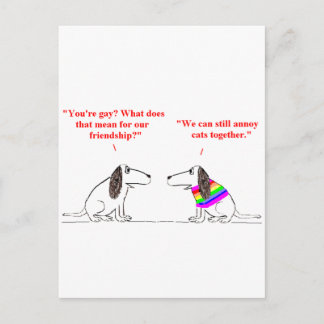 Postal Personalizado de perro gay 45