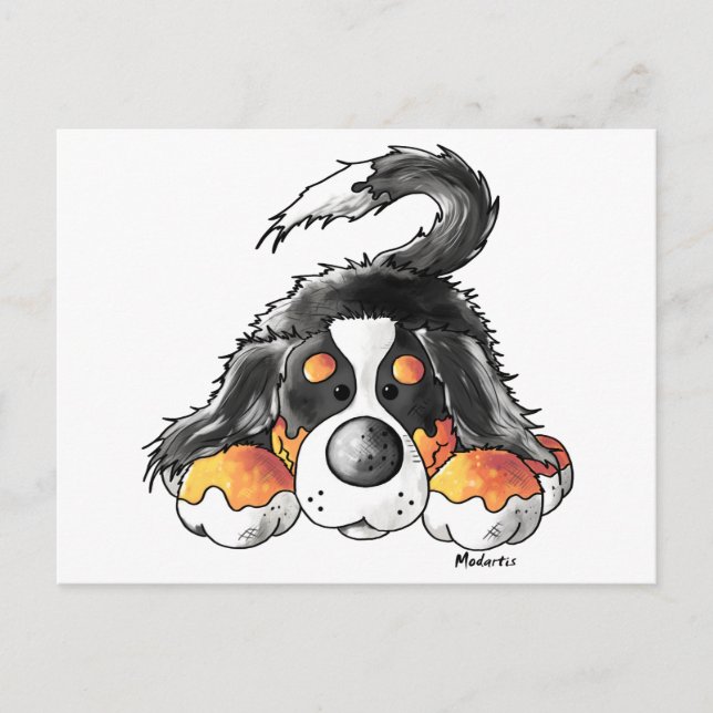 Postal Personalizado de Perro Montañoso de Bernese (Anverso)