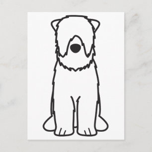 Postal Personalizado de Perro Terrible Ruso Negro
