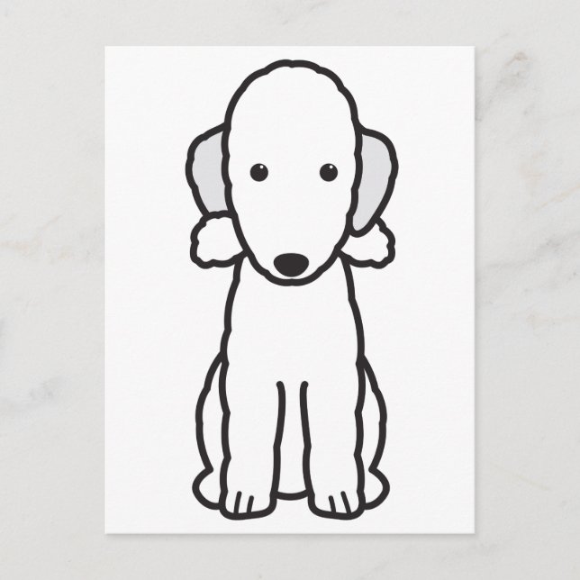 Postal Personalizado de Perro Terrier de Bedlington (Anverso)
