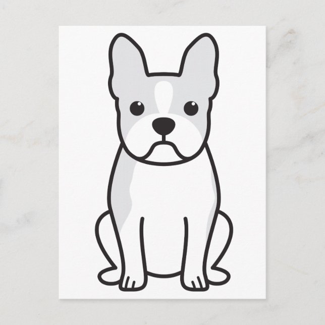 Postal Personalizado de Perro Terrier de Boston (Anverso)