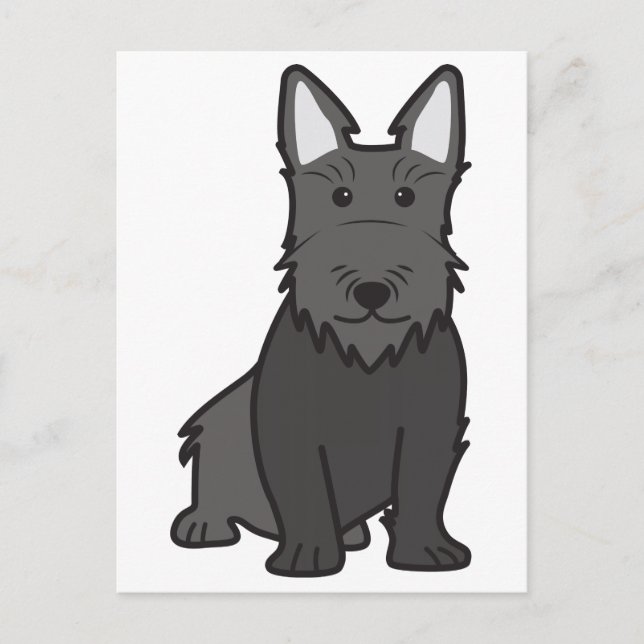 Postal Personalizado de Perro Terrier de Escocia (Anverso)
