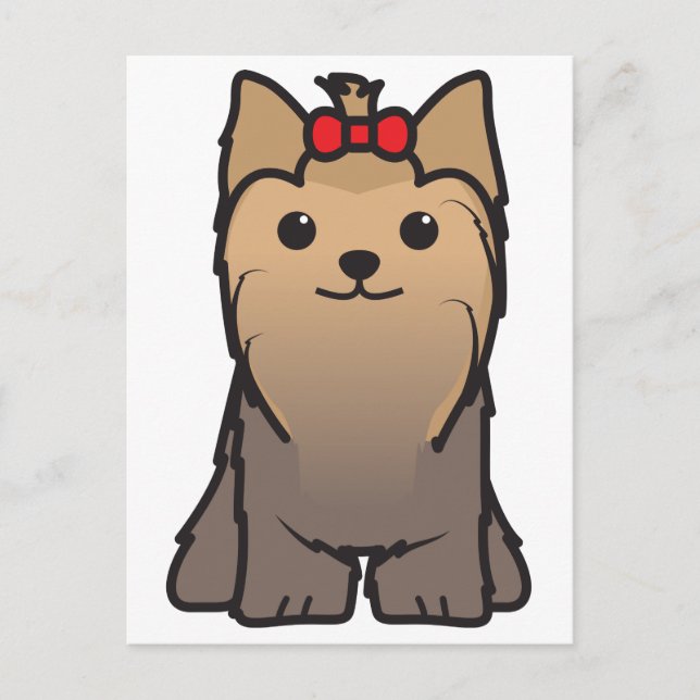 Postal Personalizado de Perro Terrier de Yorkshire (Anverso)