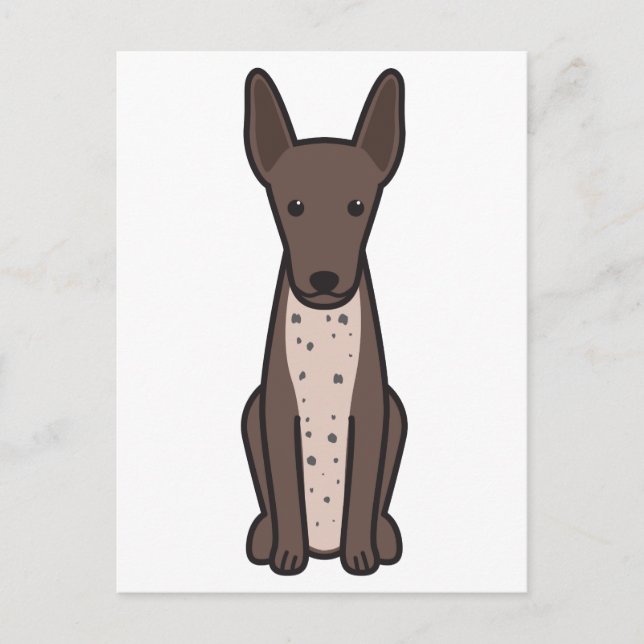 Postal Personalizado de Perro Xoloitzcuintli (Anverso)