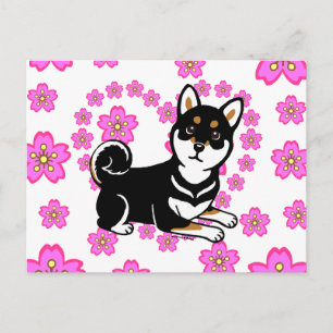 Postal Personalizado de perros Kuro Shiba Inu