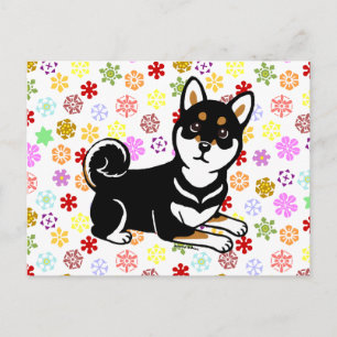 Postal Personalizado de perros Kuro Shiba Inu