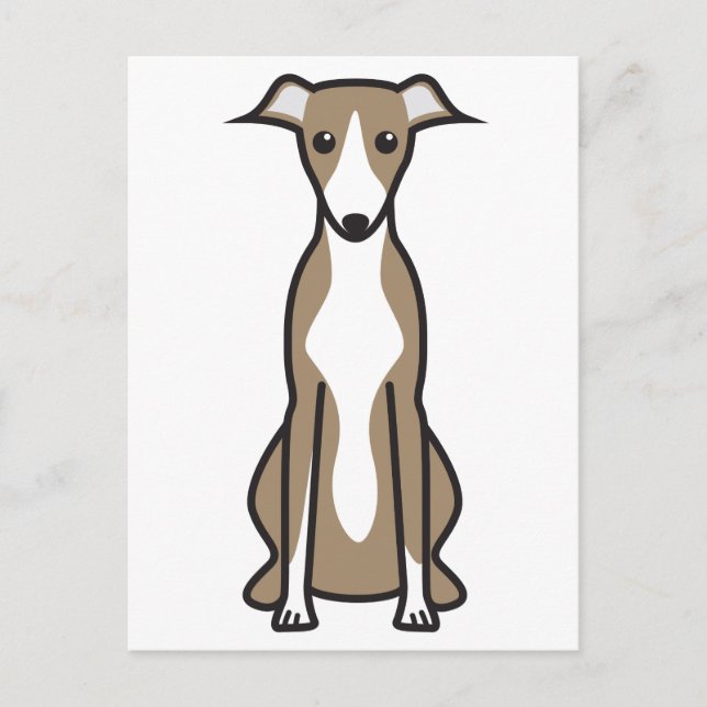 Postal Personalizado de perros Whippet (Anverso)