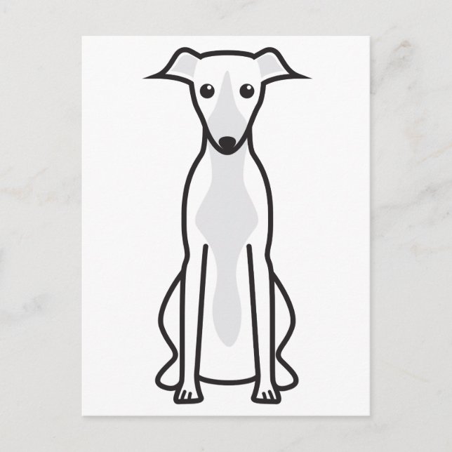 Postal Personalizado de perros Whippet (Anverso)