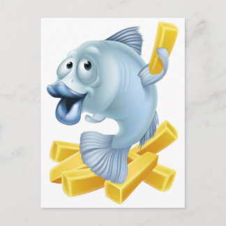 Postal Personalizado de pescado y patatas fritas