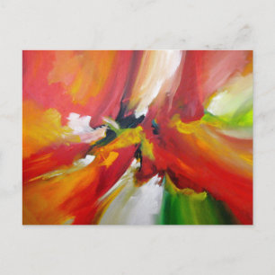 Postal Personalizado de pintura expresionista abstracta m